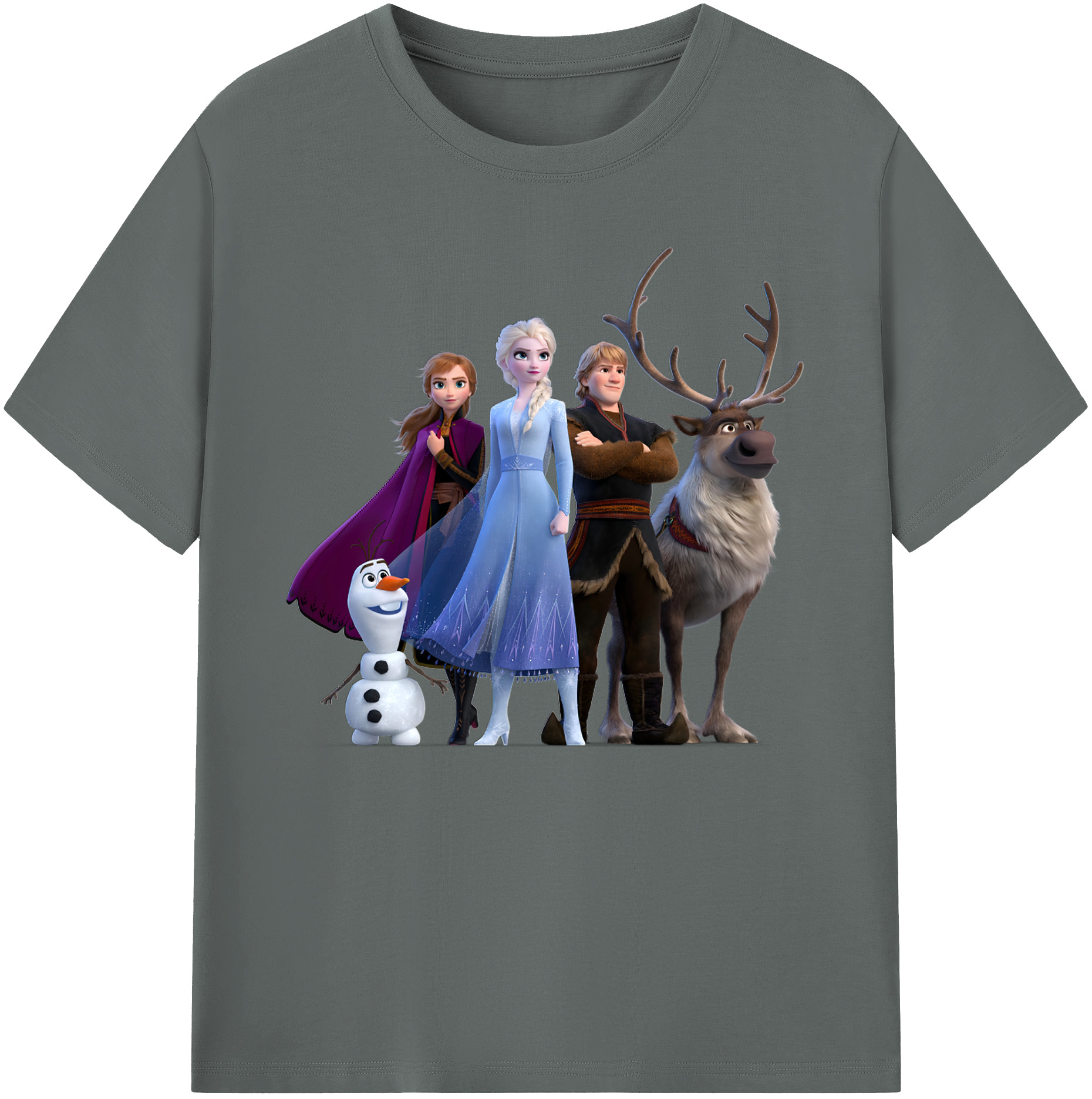 （画像用） アナと雪の女王 アンナ エルサ Frozen Anna Elsa 綿100％ メンズ半袖Tシャツ｜肌触りやわらか＆通気性